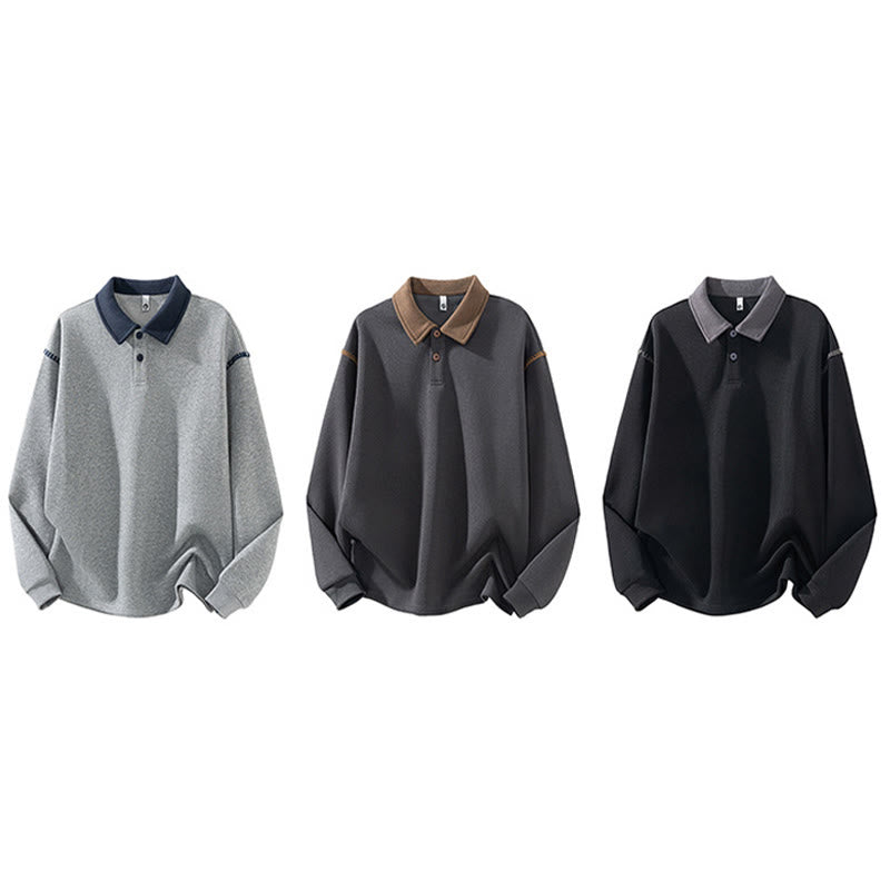 Structured Cotton Stand-Collar Mindful Men's Sweatshirt