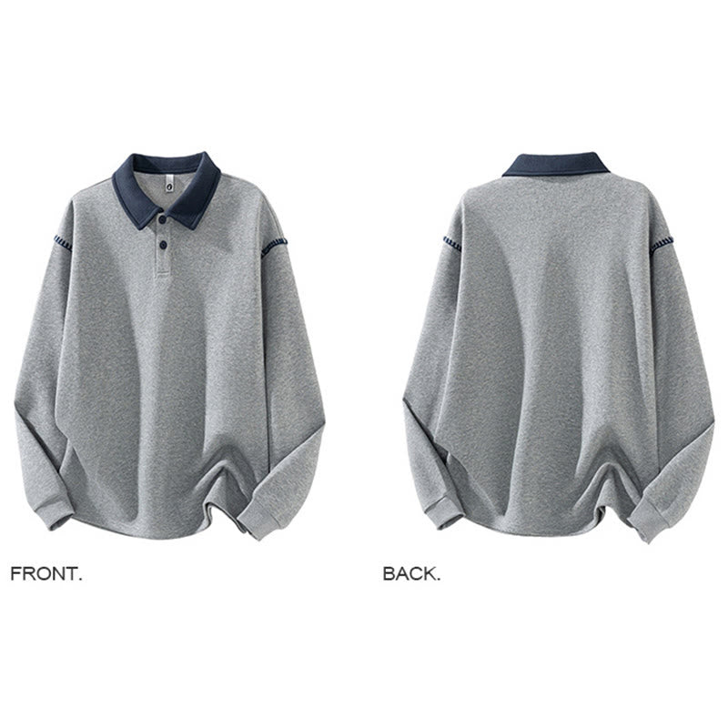 Structured Cotton Stand-Collar Mindful Men's Sweatshirt