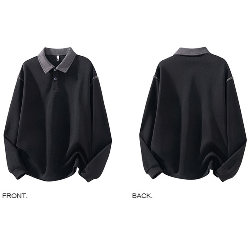 Structured Cotton Stand-Collar Mindful Men's Sweatshirt