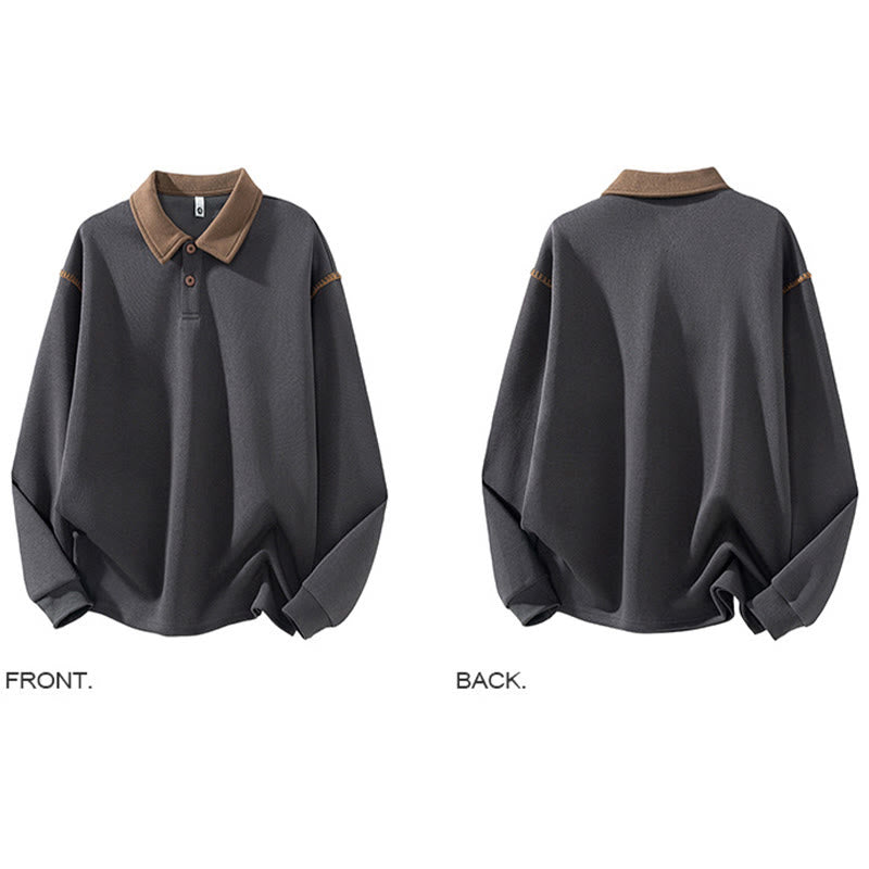 Structured Cotton Stand-Collar Mindful Men's Sweatshirt