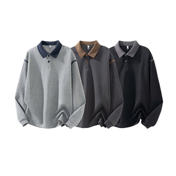 Structured Cotton Stand-Collar Mindful Men's Sweatshirt