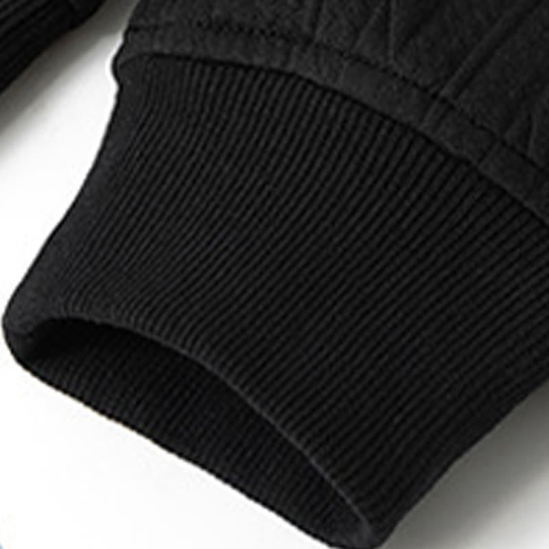 Structured Twisted Button Grounding Men's Hoodie
