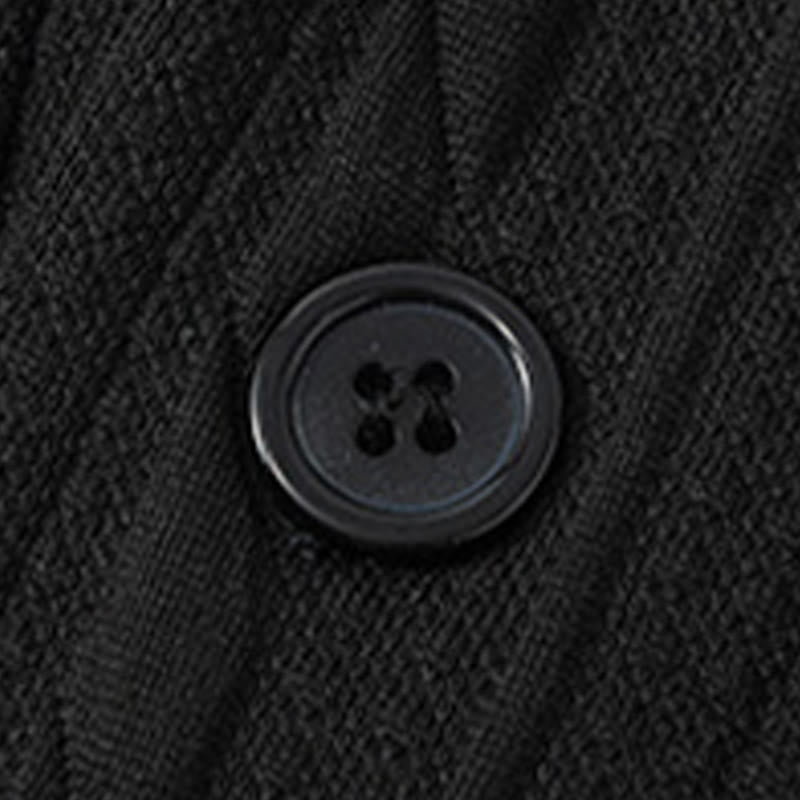 Structured Twisted Button Grounding Men's Hoodie