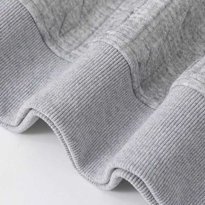 Structured Twisted Button Grounding Men's Hoodie