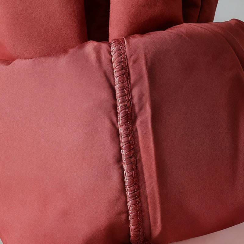 Winter Elastic Waist Cotton Thermal Women's Cropped 7-8 Length Harem Pants With Pockets