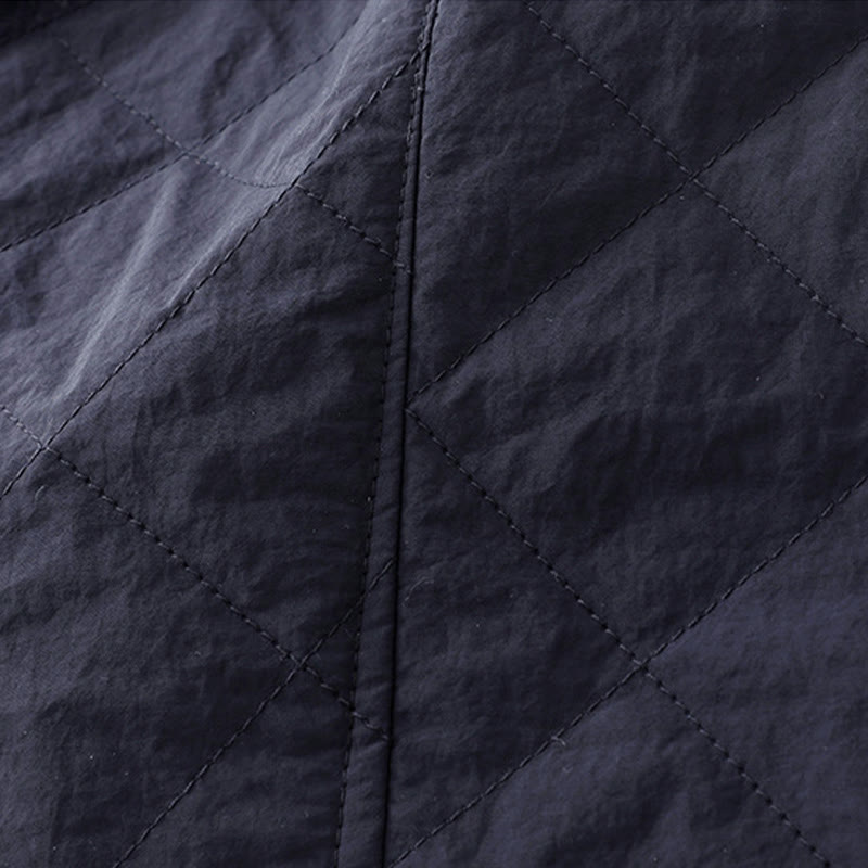 Winter Lines Elastic Waist Drawstring Cotton Thermal Women's Pants With Zipper Pockets