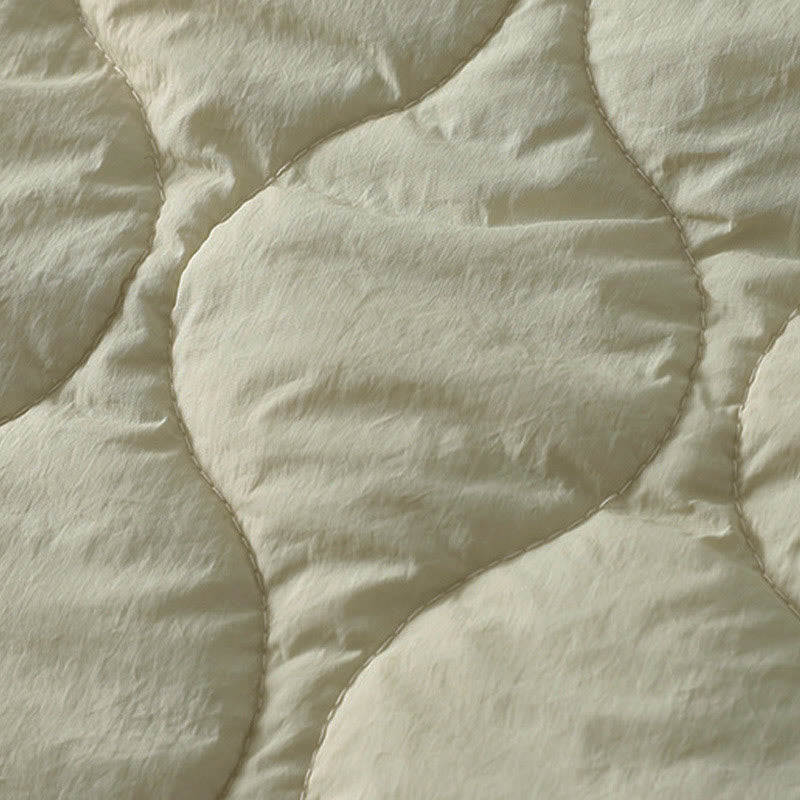 Winter Curved Lines Elastic Waist Drawstring Patchwork Plaid Cotton Thermal Women's Pants With Pockets