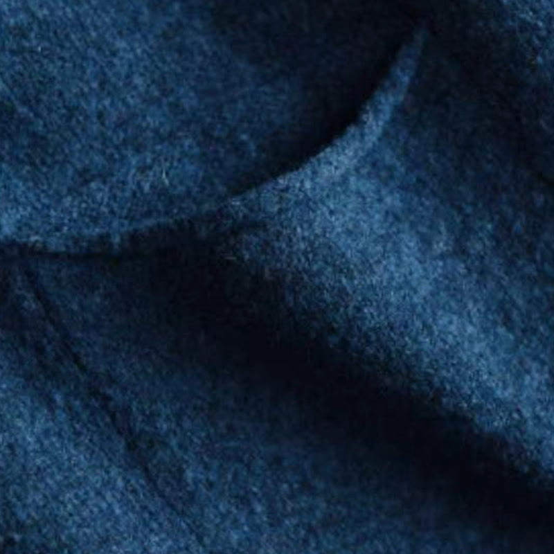 Tactile Knitted Cotton Mock Neck Grounding Sweater