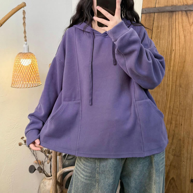 Thermal Cotton Fleece-Lined Mindful Meditation Hoodie