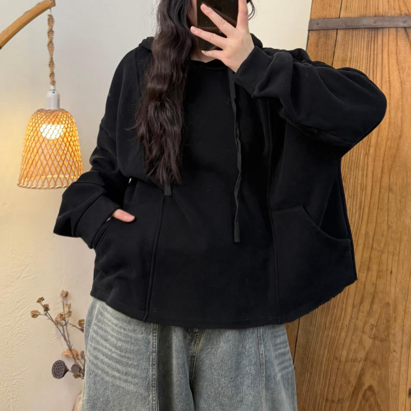 Thermal Cotton Fleece-Lined Mindful Meditation Hoodie
