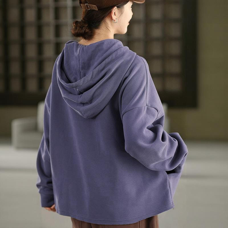 Thermal Cotton Fleece-Lined Mindful Meditation Hoodie