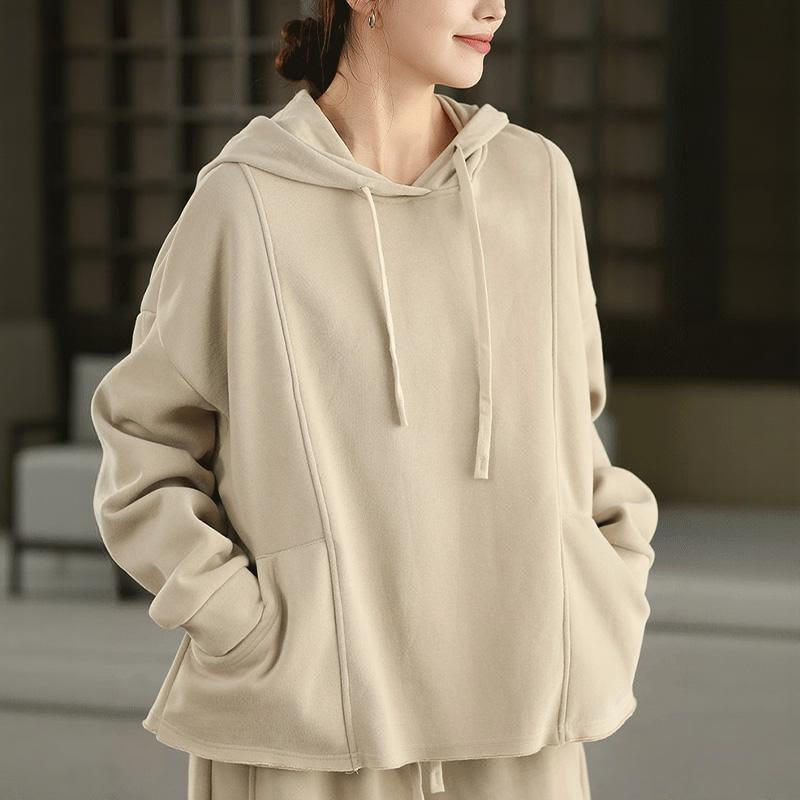 Thermal Cotton Fleece-Lined Mindful Meditation Hoodie