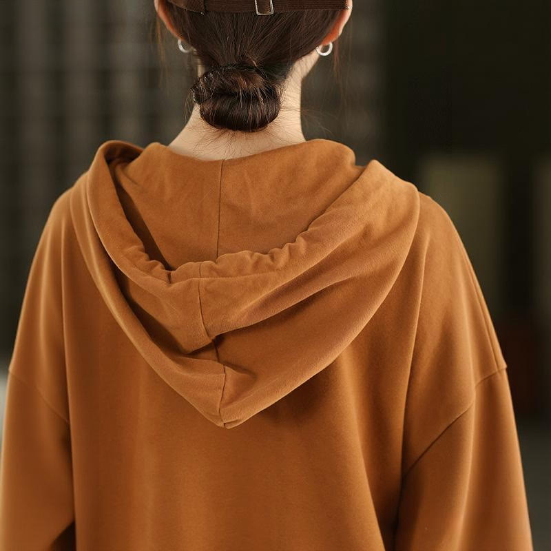 Thermal Cotton Fleece-Lined Mindful Meditation Hoodie