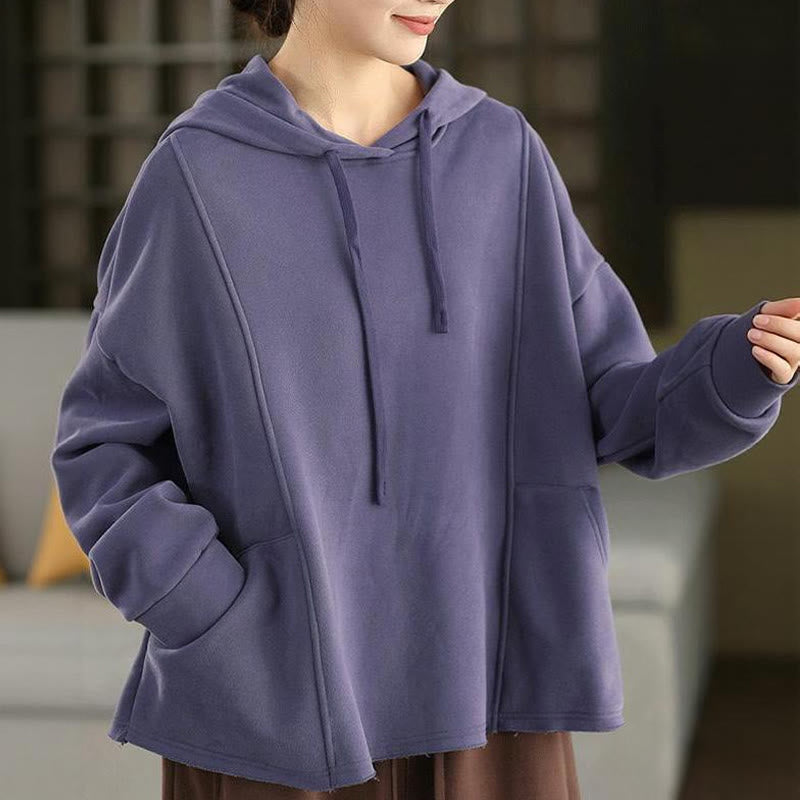 Thermal Cotton Fleece-Lined Mindful Meditation Hoodie