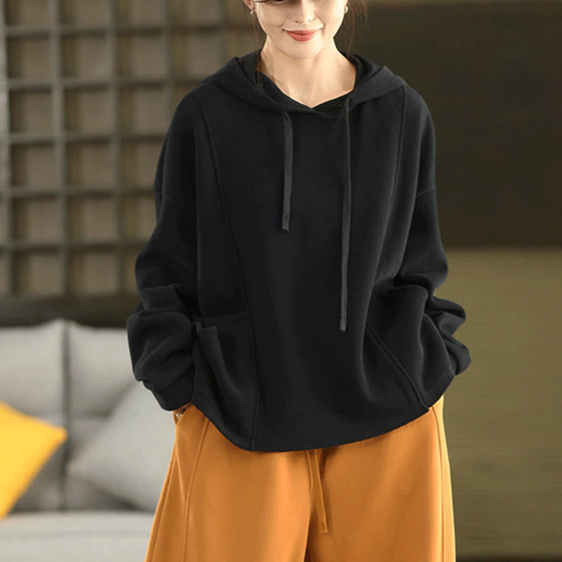 Thermal Cotton Fleece-Lined Mindful Meditation Hoodie