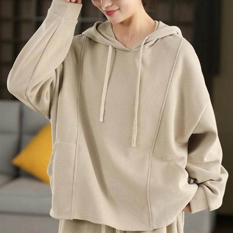 Thermal Cotton Fleece-Lined Mindful Meditation Hoodie
