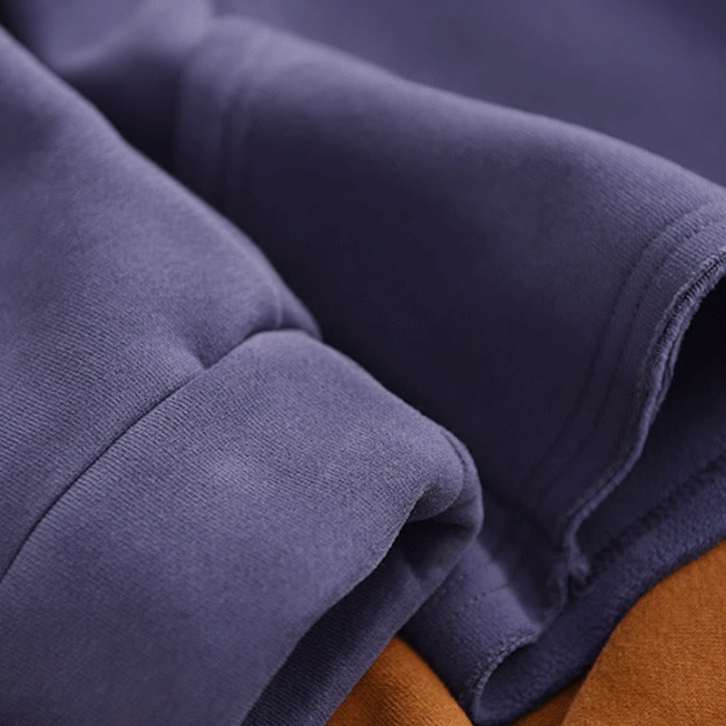 Thermal Cotton Fleece-Lined Mindful Meditation Hoodie