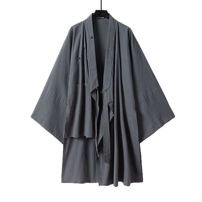 Layered Ceremonial Tai Chi Men's Taoist Robe and Vest Set