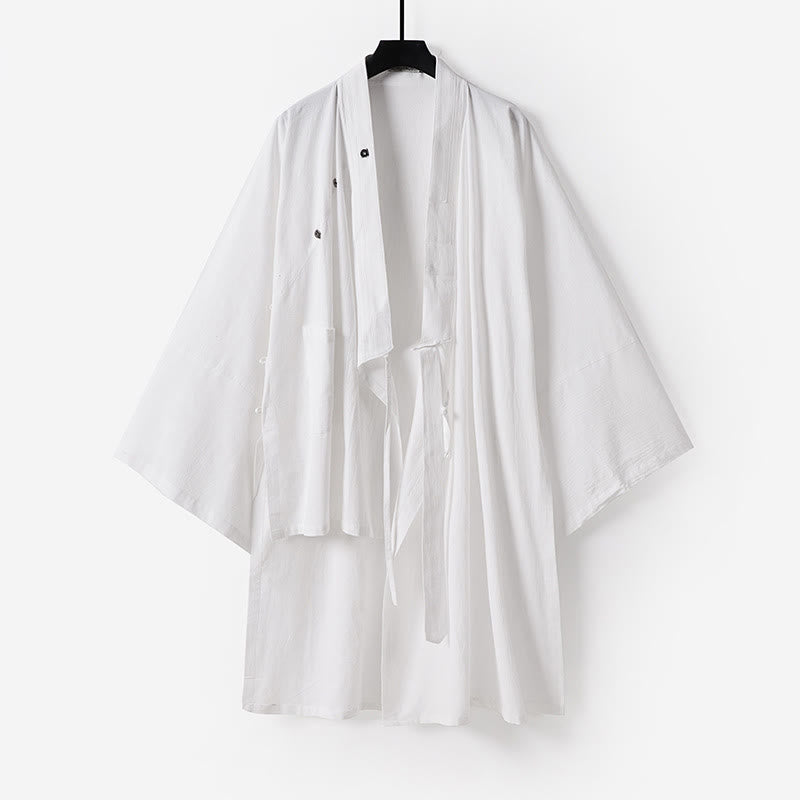 Layered Ceremonial Tai Chi Men's Taoist Robe and Vest Set