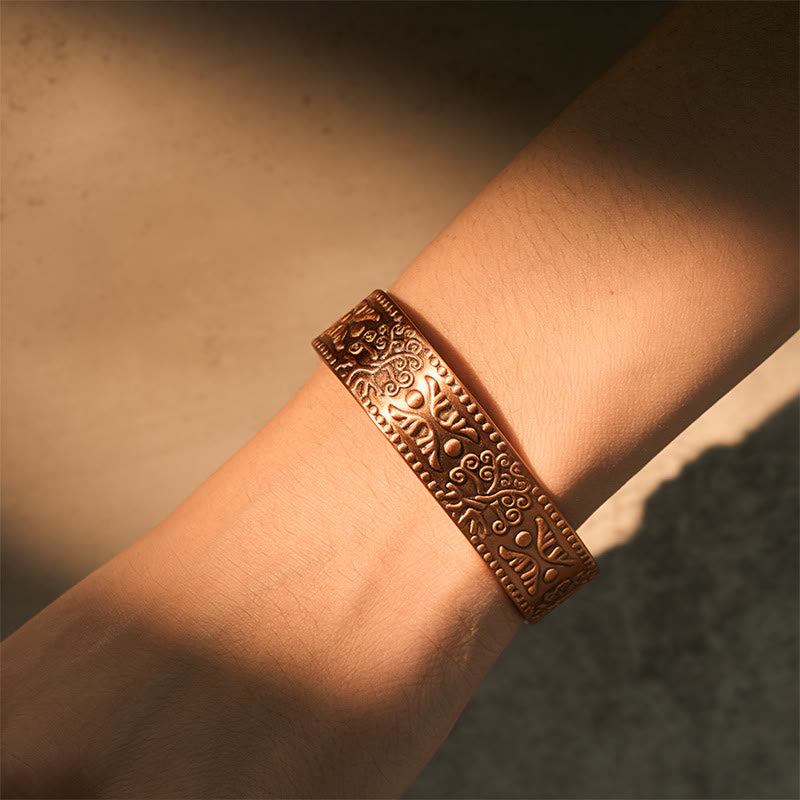 The Tree Of Life Copper Open Self Care Luck Bracelet Bangle