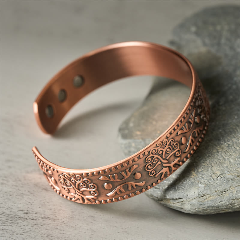 The Tree Of Life Copper Open Self Care Luck Bracelet Bangle