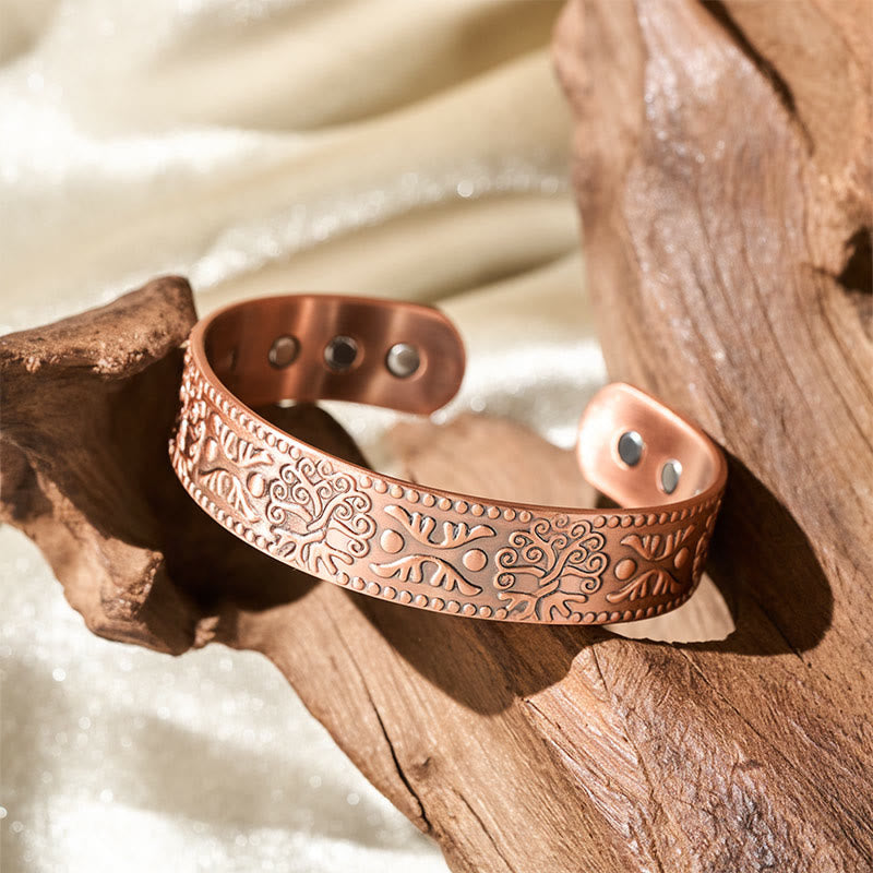 The Tree Of Life Copper Open Self Care Luck Bracelet Bangle