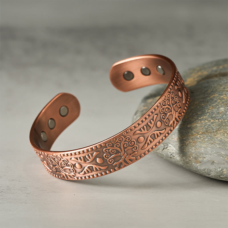 The Tree Of Life Copper Open Self Care Luck Bracelet Bangle