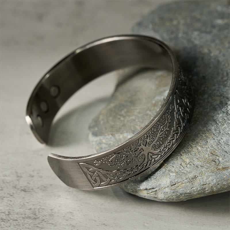 The Tree Of Life Copper Open Balance Luck Cuff Bracelet Bangle