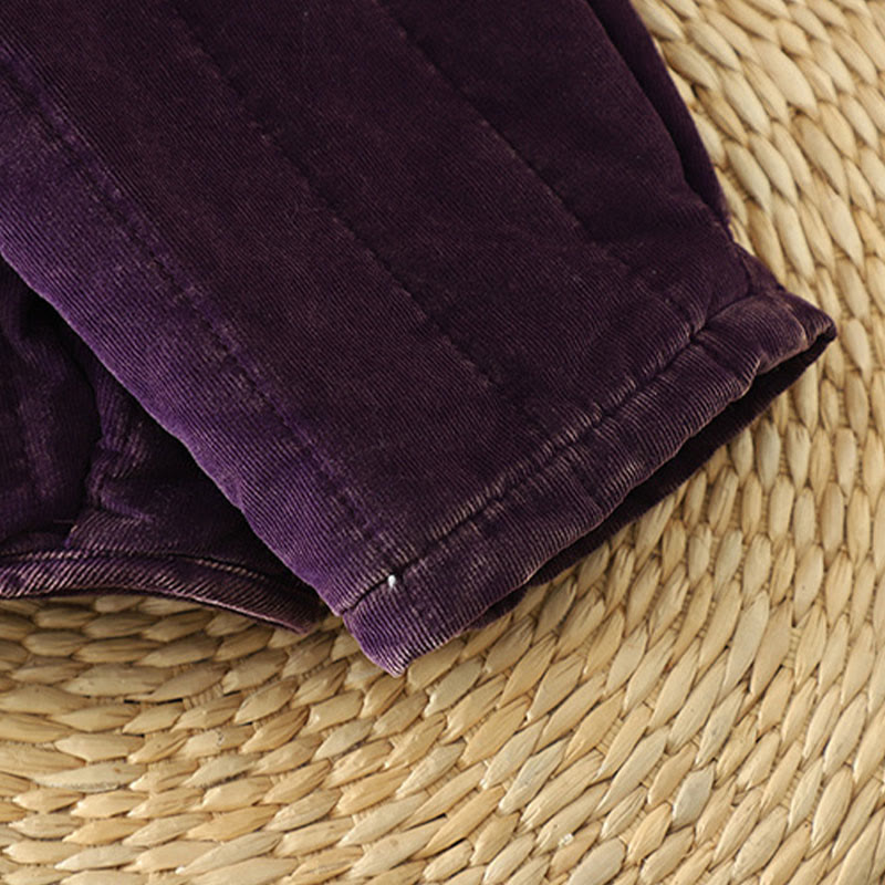 Winter Frog-button Polyester Long Sleeve Corduroy Women's Jacket