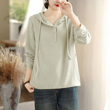 Structured Cotton Minimalist Grounding Women's Hoodie