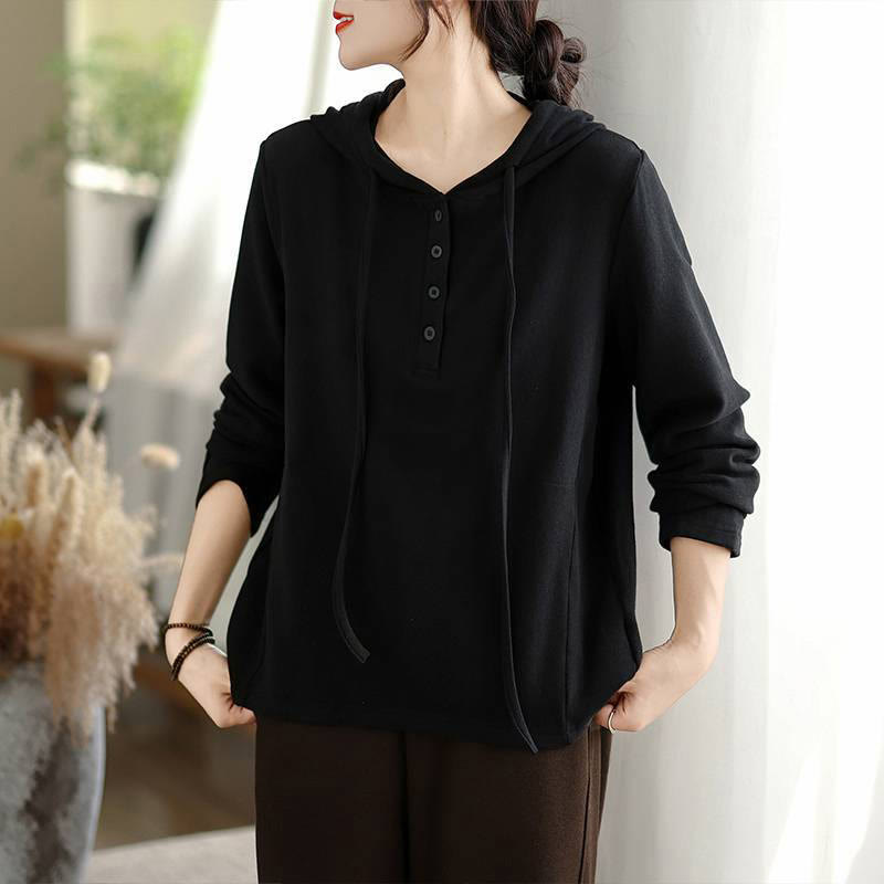 Structured Cotton Minimalist Grounding Women's Hoodie