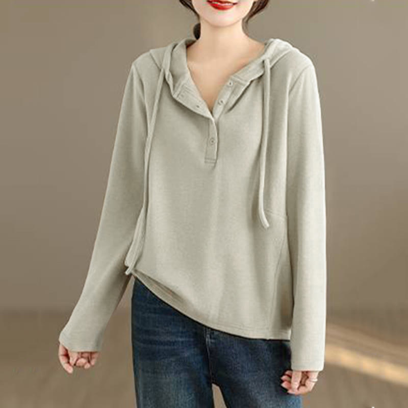 Structured Cotton Minimalist Grounding Women's Hoodie