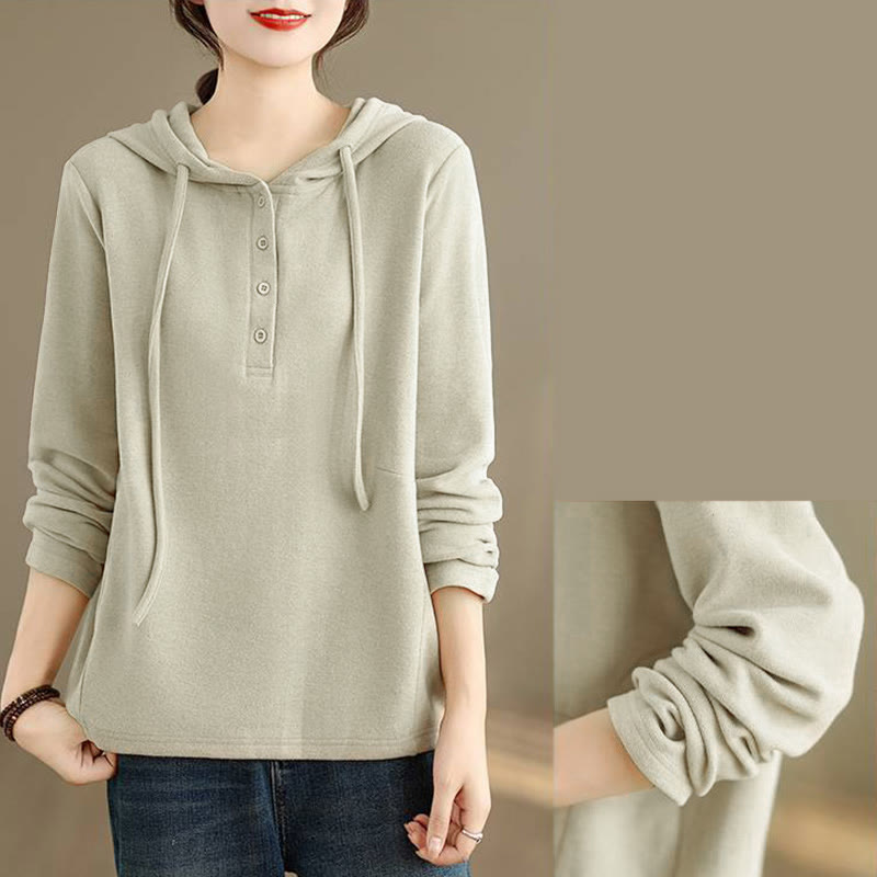 Structured Cotton Minimalist Grounding Women's Hoodie