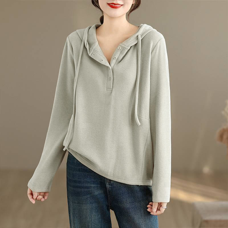 Structured Cotton Minimalist Grounding Women's Hoodie