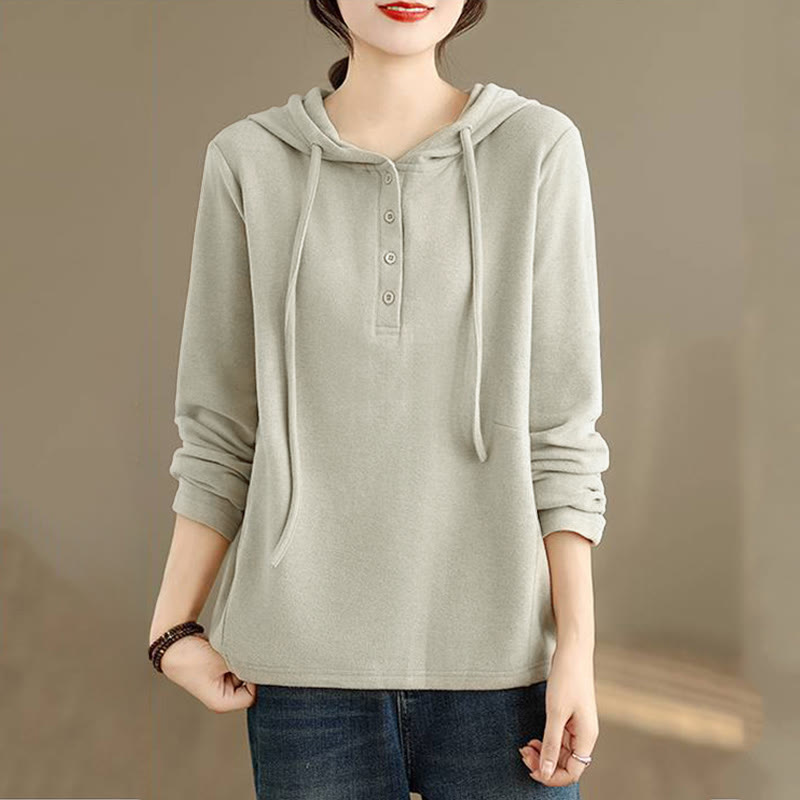 Structured Cotton Minimalist Grounding Women's Hoodie