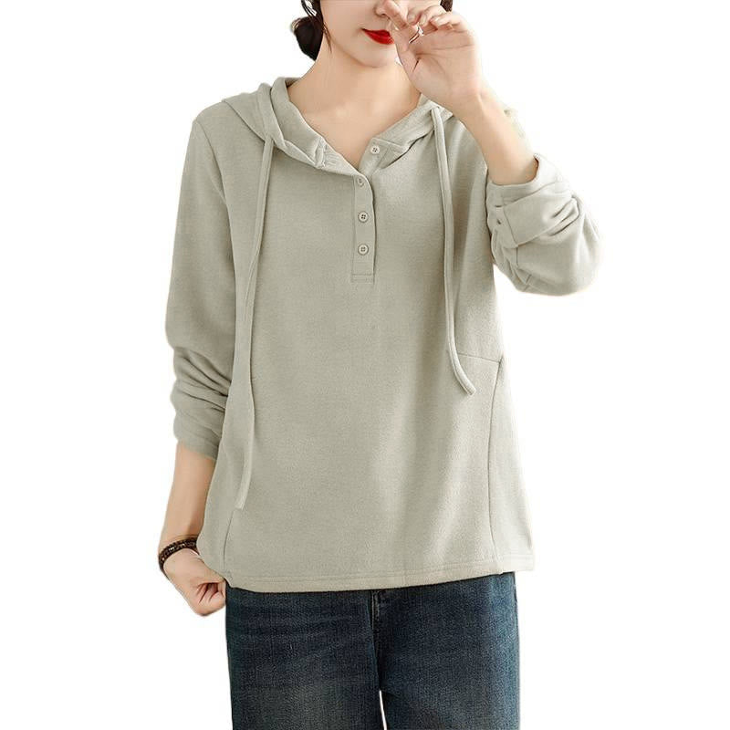 Structured Cotton Minimalist Grounding Women's Hoodie