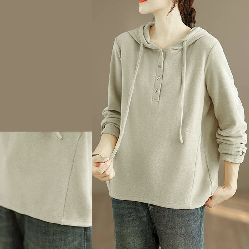 Structured Cotton Minimalist Grounding Women's Hoodie