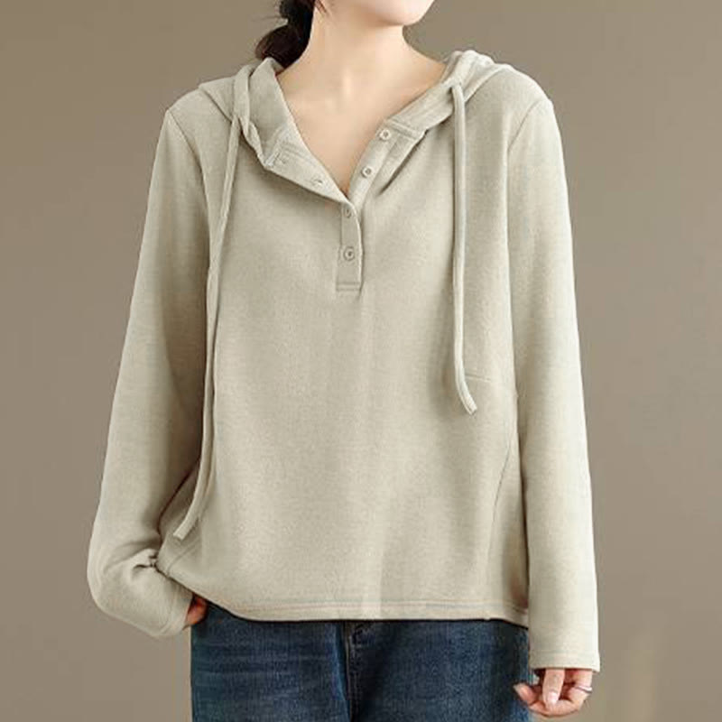 Structured Cotton Minimalist Grounding Women's Hoodie