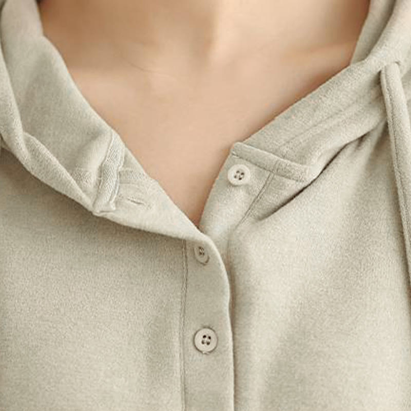 Structured Cotton Minimalist Grounding Women's Hoodie