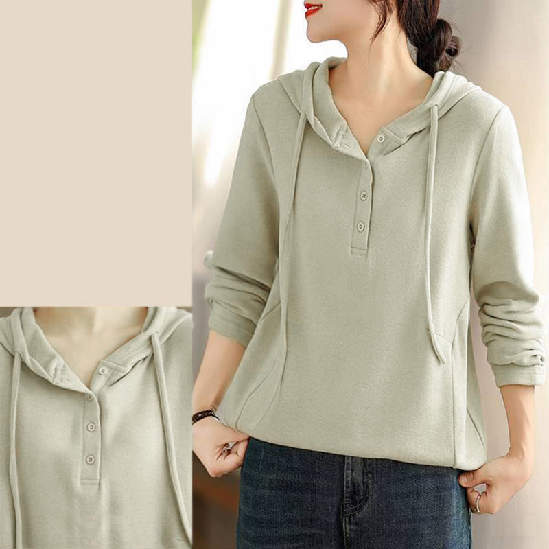 Structured Cotton Minimalist Grounding Women's Hoodie