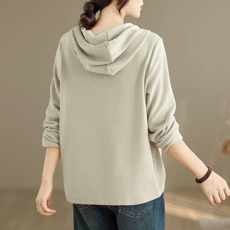 Structured Cotton Minimalist Grounding Women's Hoodie