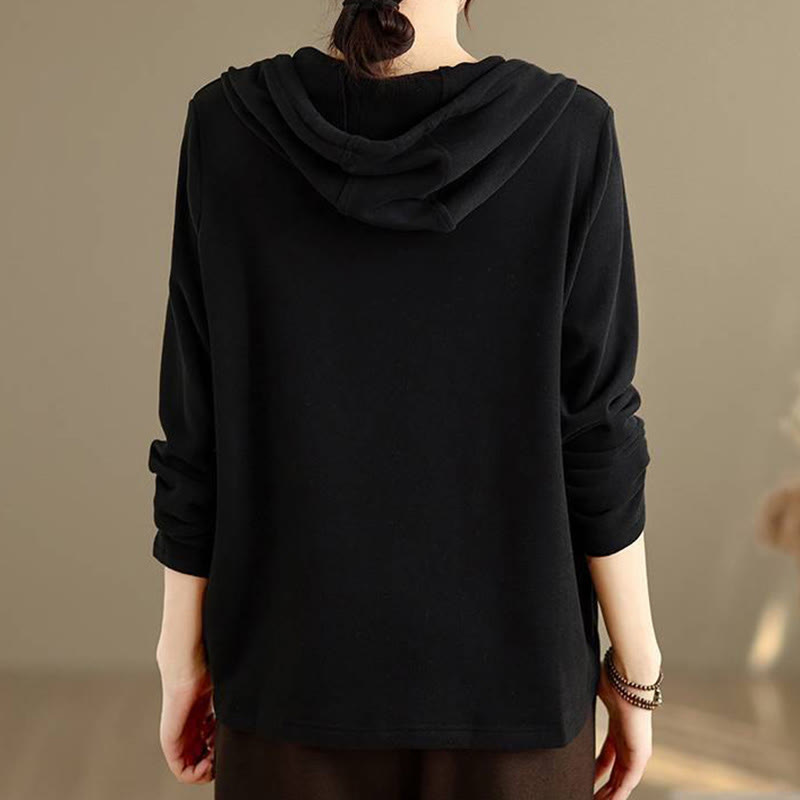Structured Cotton Minimalist Grounding Women's Hoodie