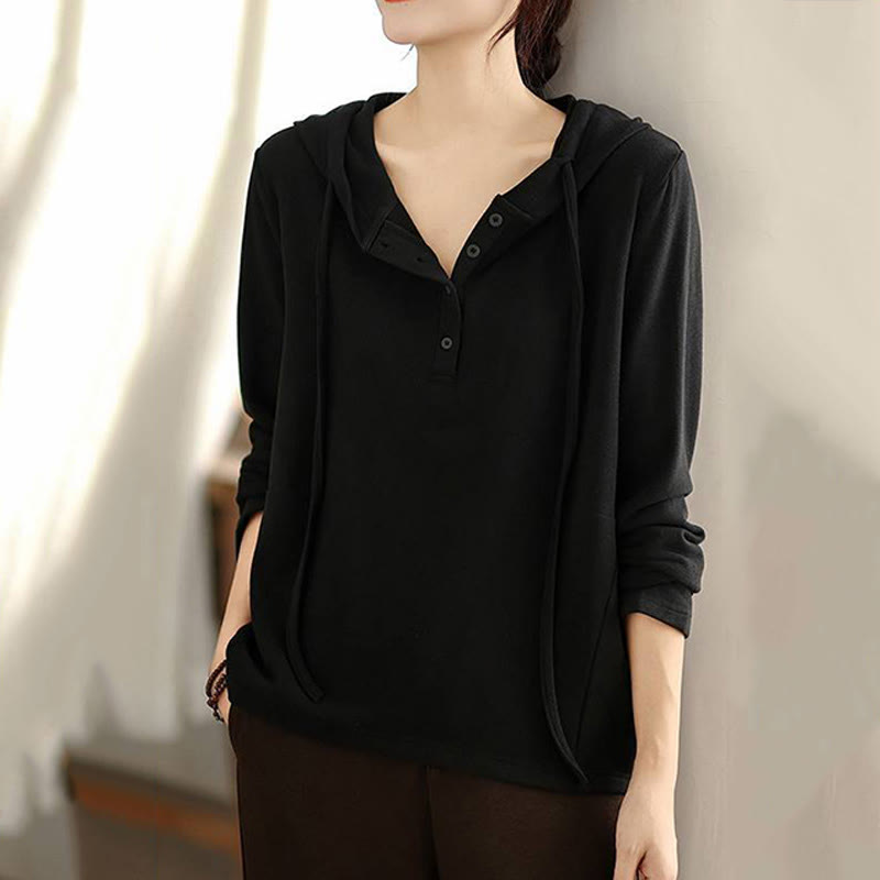 Structured Cotton Minimalist Grounding Women's Hoodie