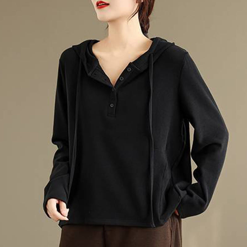 Structured Cotton Minimalist Grounding Women's Hoodie