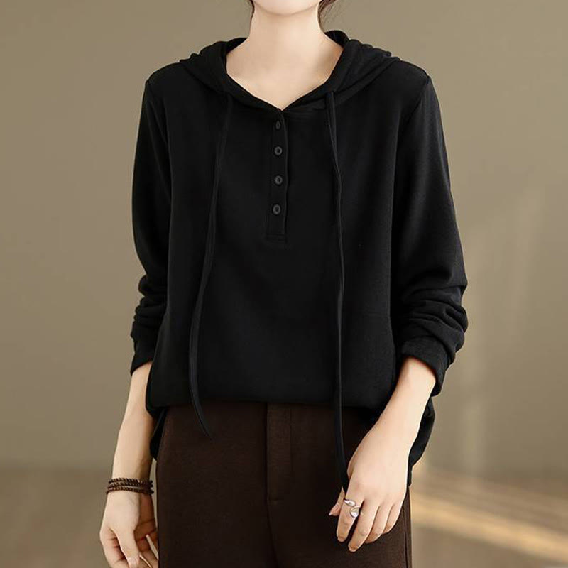 Structured Cotton Minimalist Grounding Women's Hoodie