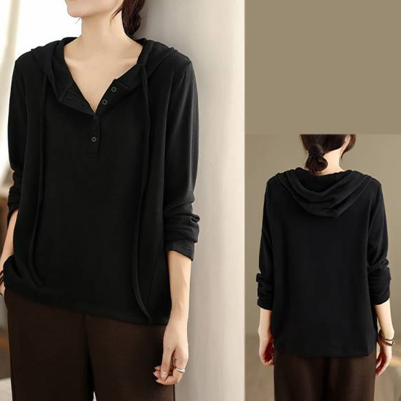 Structured Cotton Minimalist Grounding Women's Hoodie