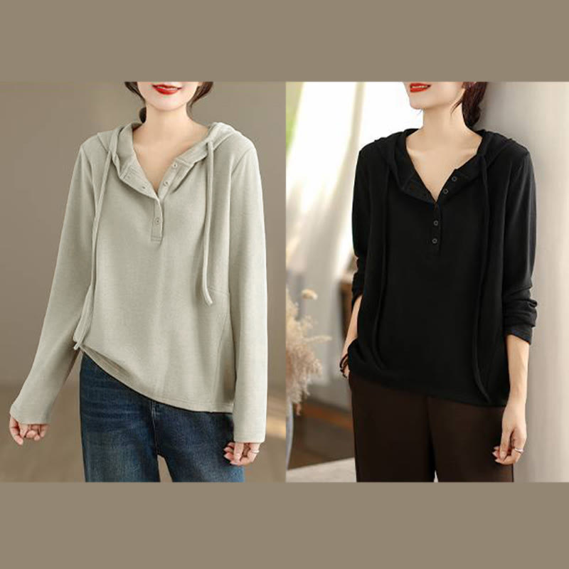 Structured Cotton Minimalist Grounding Women's Hoodie