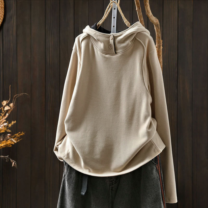 Structured Heavyweight Cotton Grounding Meditation Hoodie