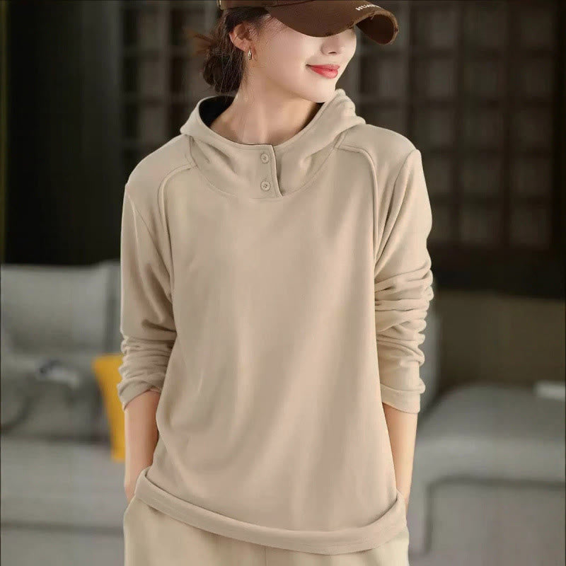 Structured Heavyweight Cotton Grounding Meditation Hoodie