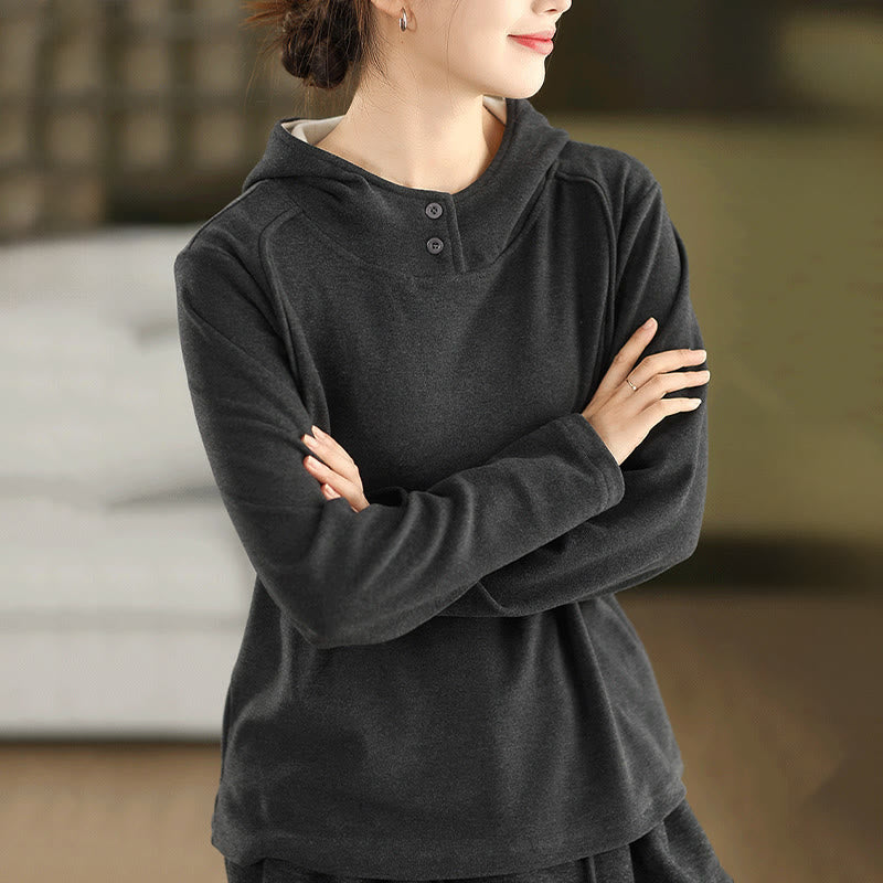 Structured Heavyweight Cotton Grounding Meditation Hoodie